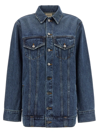 Khaite Ross Oversized Denim Jacket In Blue