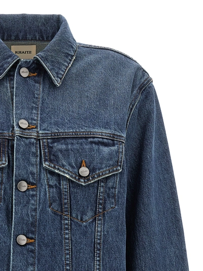 Khaite Ross Oversized Denim Jacket In Blue