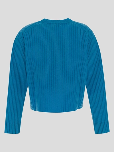 Shop Laneus Sweaters In Turquoise
