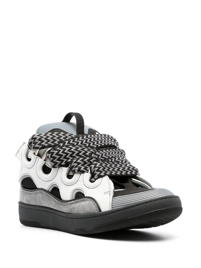 Shop Lanvin Sneakers In Leather, Fabric And Suede In White