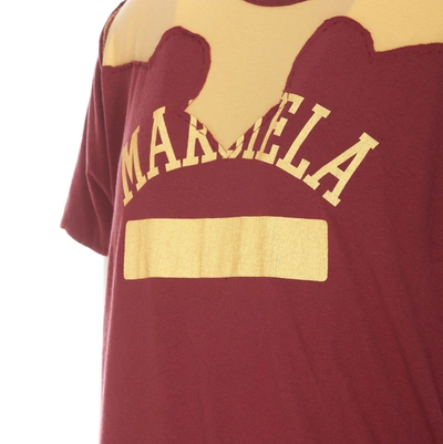Shop Maison Margiela Red And Yellow Cotton Decortique' T-shirt