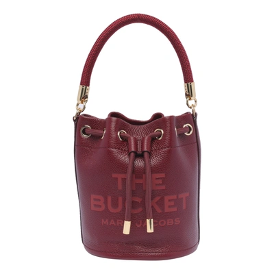 Shop Marc Jacobs Bucket' Burgundy Leather Bag In Red