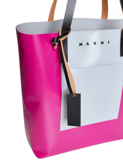Shop Marni Bags In Cassis/antique Silver/black