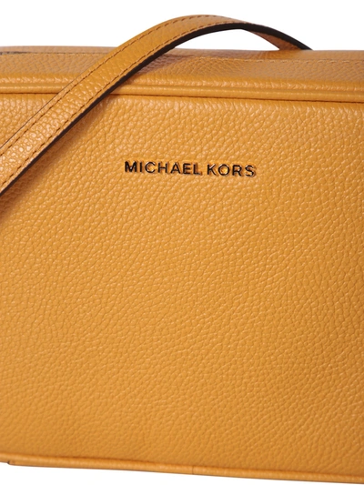 Shop Michael Kors Ginny - Leather Shoulder Bag In Orange