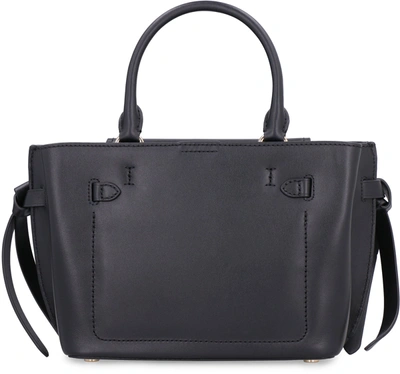 Shop Michael Michael Kors Hamilton Legacy Leather Handbag In Black