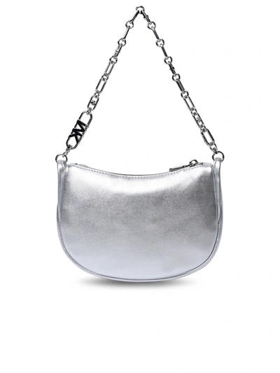 Shop Michael Michael Kors Michael Kors Silver Leather 'kendall' Bag