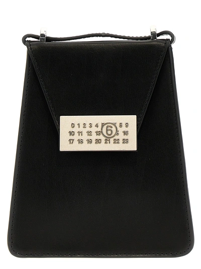 Shop Mm6 Maison Margiela 'numbers' Mini Crossbody Bag In Black