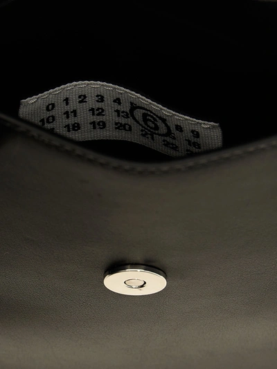 Shop Mm6 Maison Margiela 'numbers' Mini Crossbody Bag In Black