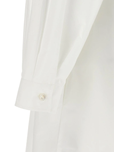 Shop Mm6 Maison Margiela 'numeric Signature' Shirt Dress In White