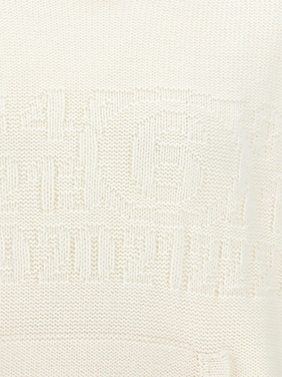 Shop Mm6 Maison Margiela Wool Knitted Hoodie In White