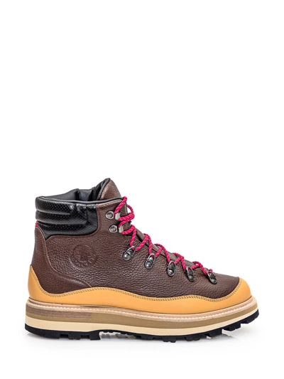 Shop Moncler Peka Trekking Boots In Brown