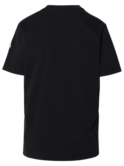 Shop Moncler T-shirt Logo Scritta In Black