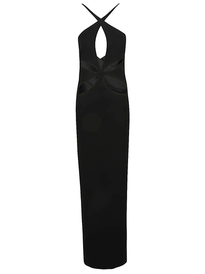 Shop Monot Black Petal Cut Out Long Dress