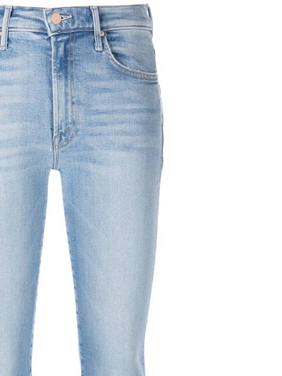 Shop Mother The Insider Cropped Jeans In Clear Blue