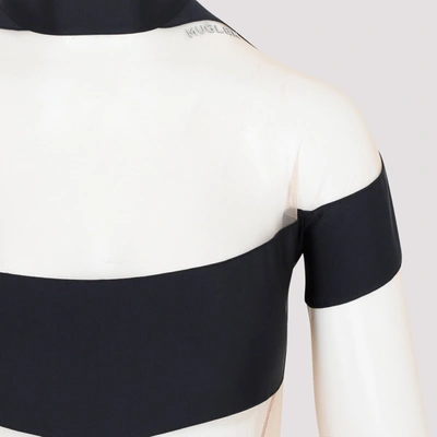 Shop Mugler Illusion Bodysuit With Semi-transparent Details In Black