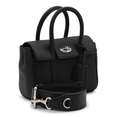 Shop Mulberry Black Leather Bayswater Handle Bag