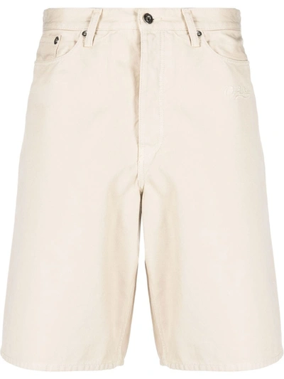 Shop Off-white Off White Shorts In Beige