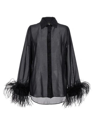 Shop Oseree Oséree 'plumage' Shirt In Black
