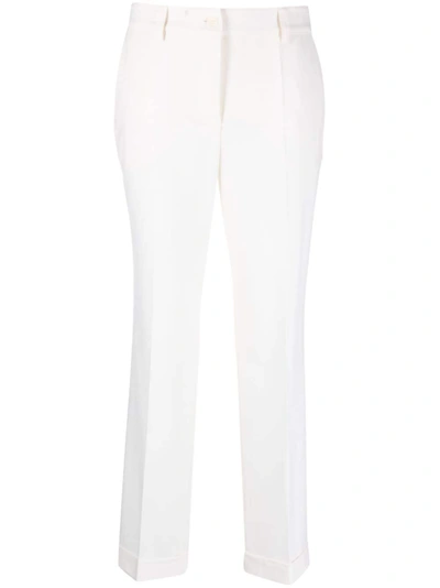 Shop P.a.r.o.s.h . High-waist Tailored Cropped Trousers In White