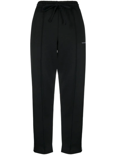 Shop P.a.r.o.s.h . Logo-embroidered Cropped Track Pants In Nero
