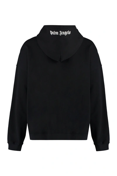 Shop Palm Angels Hooded Sweatshirt In Black