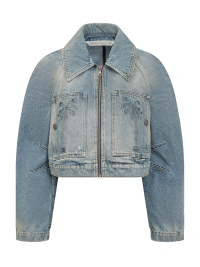 Shop Palm Angels Jackets In Blue