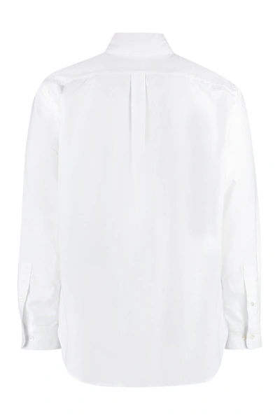 Shop Palm Angels Cotton Shirt In White Black