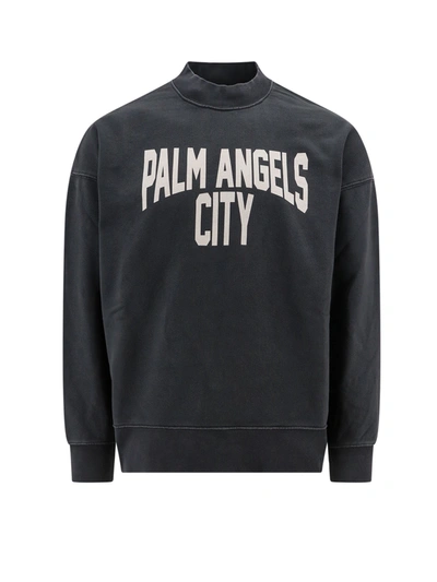 Shop Palm Angels Sweatshirts In Dark Grey White