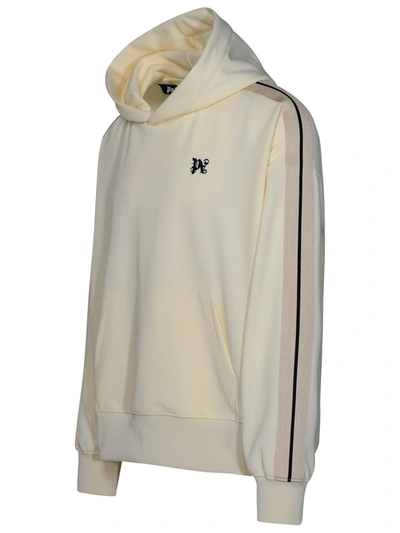 Shop Palm Angels White Polyester Sports Sweatshirt