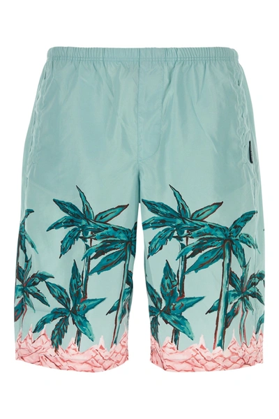 Shop Palm Angels Beachwears In Lightblue