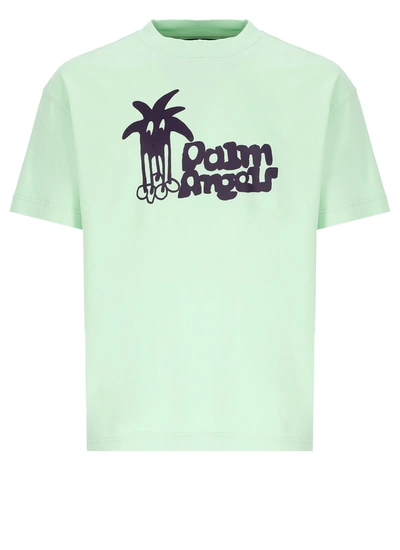 Shop Palm Angels T-shirts And Polos Green