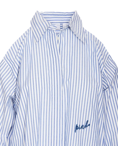 Shop Pinko Canterno Striped Shirt In Blue