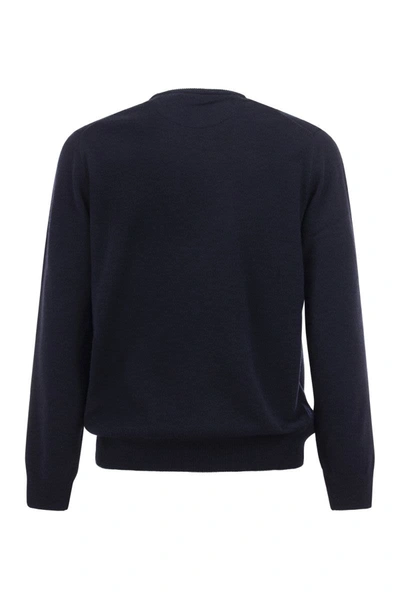 Shop Polo Ralph Lauren Crew-neck Wool Sweater In Navy