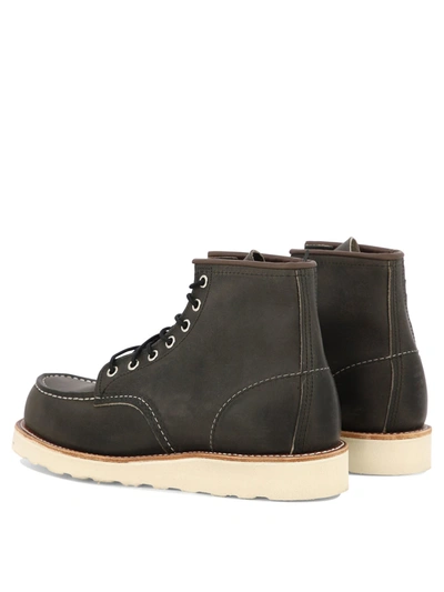 Shop Red Wing Shoes "classic Moc" Lace-up Boots In Grey