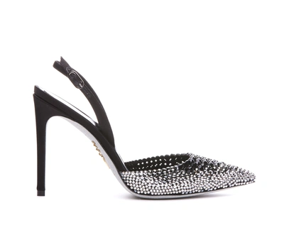 Shop René Caovilla Sling Back Pumps Shoes In Black