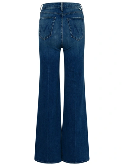 Shop Mother Roller Blue Cotton Jeans