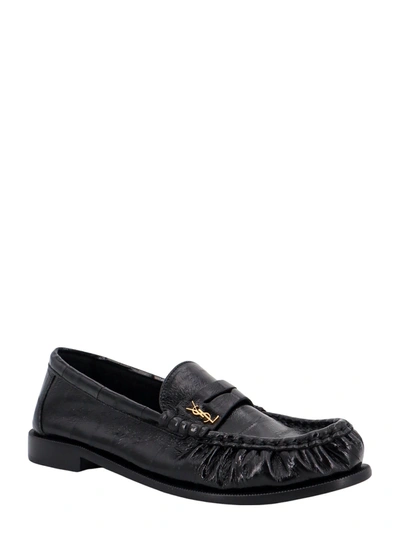 Shop Saint Laurent Le Loafer Leather Loafers In Black