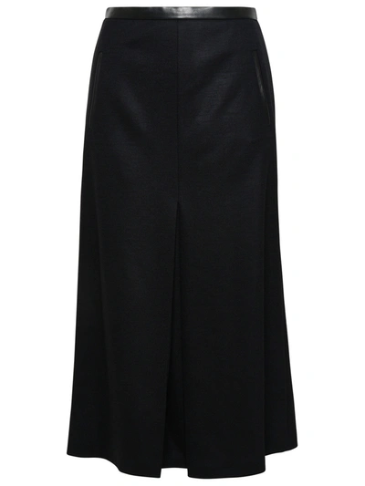Shop Saint Laurent Long Skirt. In Black
