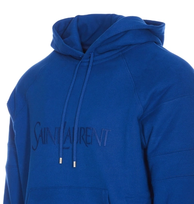 Shop Saint Laurent Sweatshirts In Blue