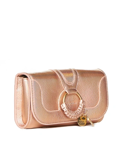 Shop See By Chloé Hana Leather Wallet On Chain In Golden