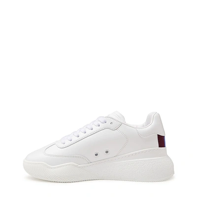 Shop Stella Mccartney White Faux-leather Loop Sneakers