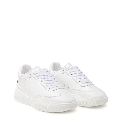 Shop Stella Mccartney White Faux-leather Loop Sneakers