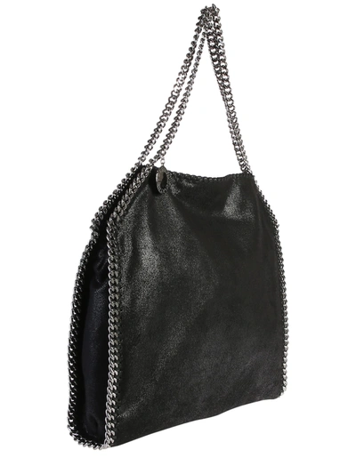 Shop Stella Mccartney Black Polyester Falabella 2 Chain Bag