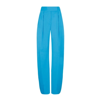Shop Attico The  Gary Cool Wool Long Pants Clothing In Blue