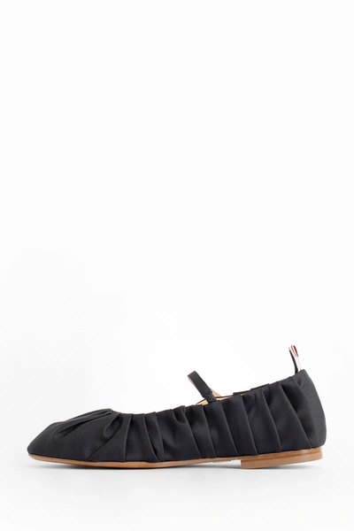 Thom Browne Pleated Ballet Flats In Black