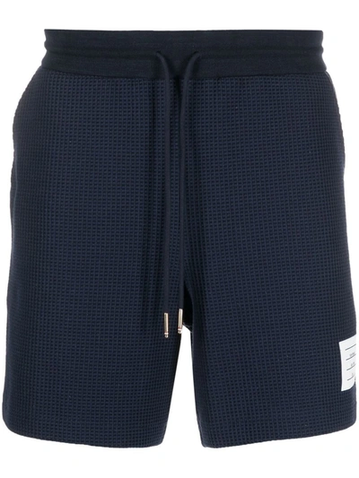 Shop Thom Browne Cotton Bermuda Shorts In Blu