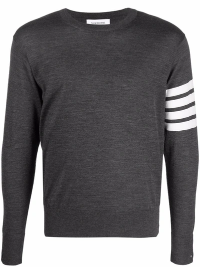 Shop Thom Browne 4bar Wool Sweater In Grey