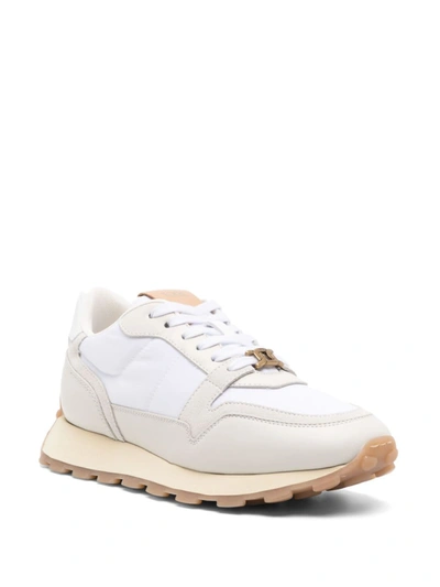 Shop Tod's Leather Sneakers Shoes In White