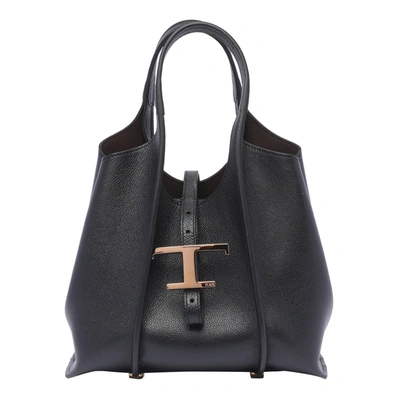 Shop Tod's Shopping Bag T Timeless Mini In Black
