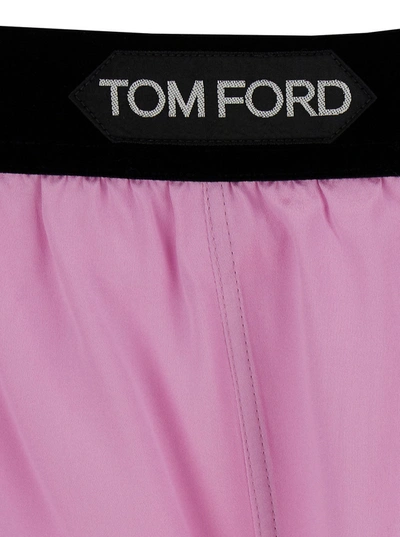 Shop Tom Ford Lilac Silk Short In Purple